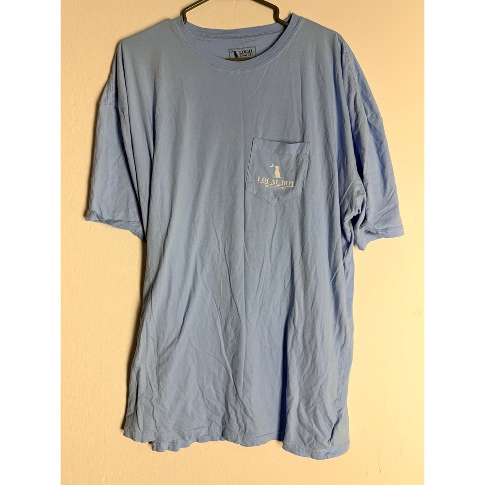 Local Boy Outfitters Mens 2XL Blue Pocket T-Shirt Living The Local Life Graphic